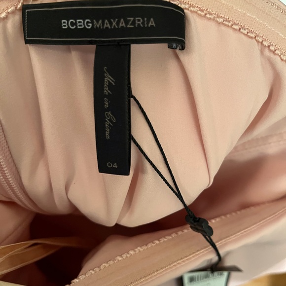 BCBGMaxazria blush pink one shoulder dress - Picture 7 of 7